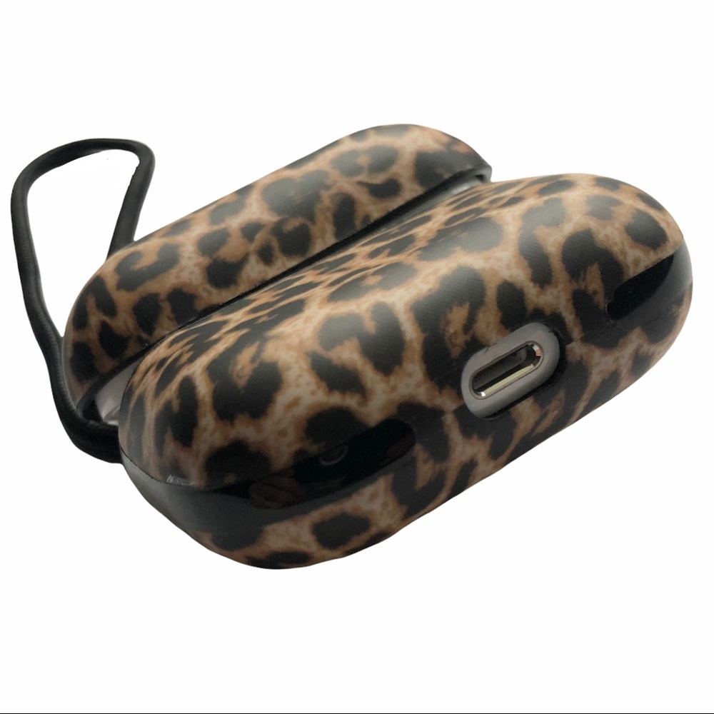 Leopard Print AirPod PRO Case Brown Black Spots Plastic NEW - Picture 4 of 9